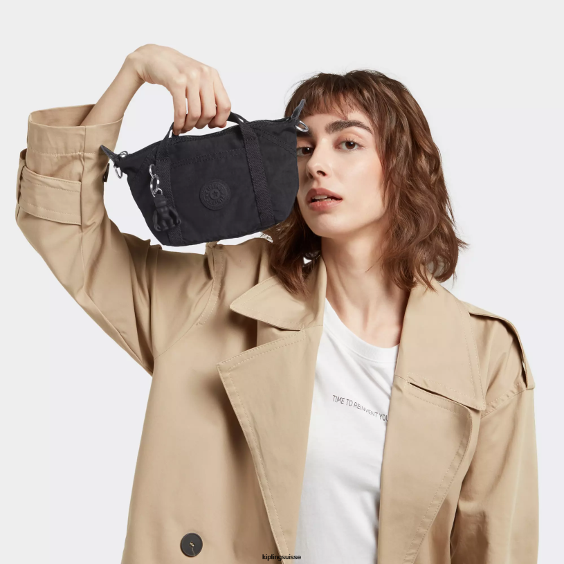 Kipling sacs à bandoulière noir noir femmes sac à bandoulière compact art FPRN3